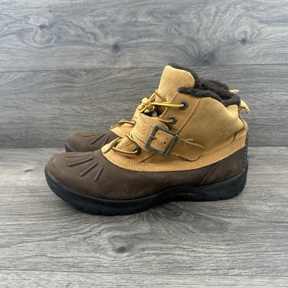 Timberland Youth Mallard Boot‎ Size 5 Brown Lace Up Buckle Strap